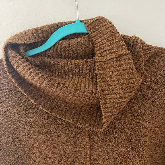 Time and Tru Brown Cowl Neck Sweater - Picture 4 of 7